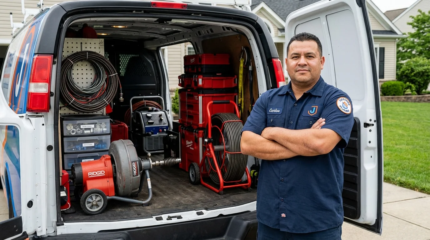 Professional drain cleaning equipment and Johns Plumbing LLC plumber in Polson