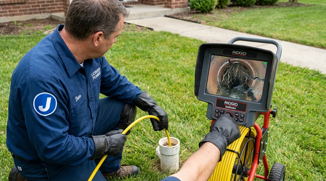 Sewer camera inspection being performed by Johns Plumbing LLC in Polson