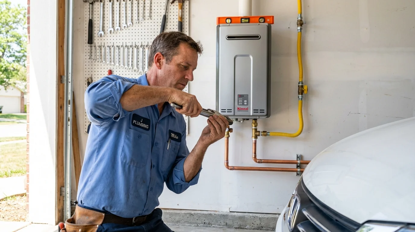 Tankless water heater installation by a Johns Plumbing LLC plumber in Polson